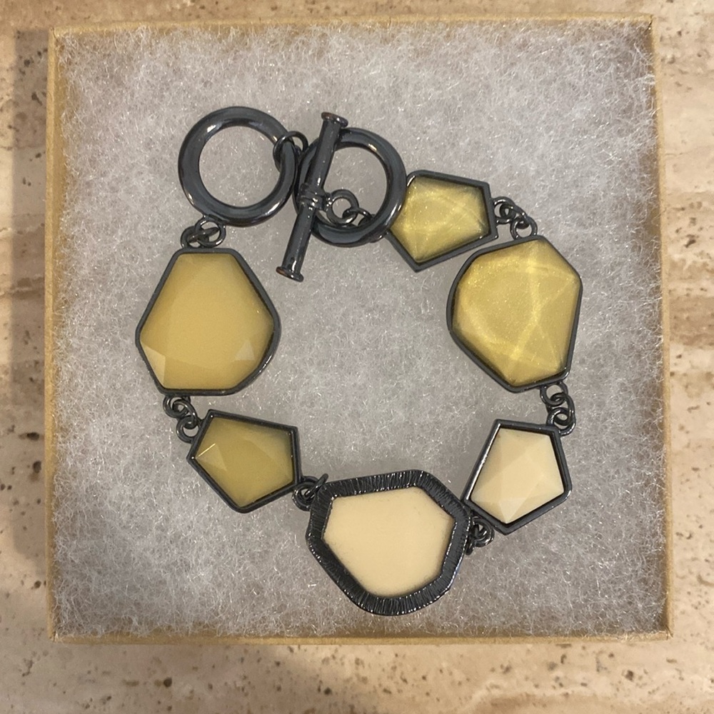 Bracelet Yellow and Cream stones